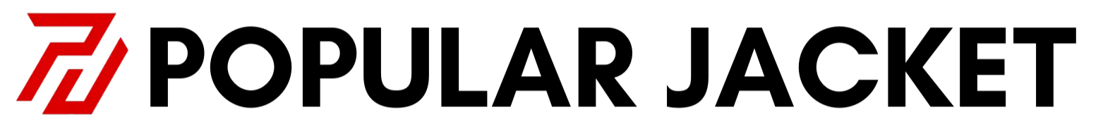 popular jacket logo black text