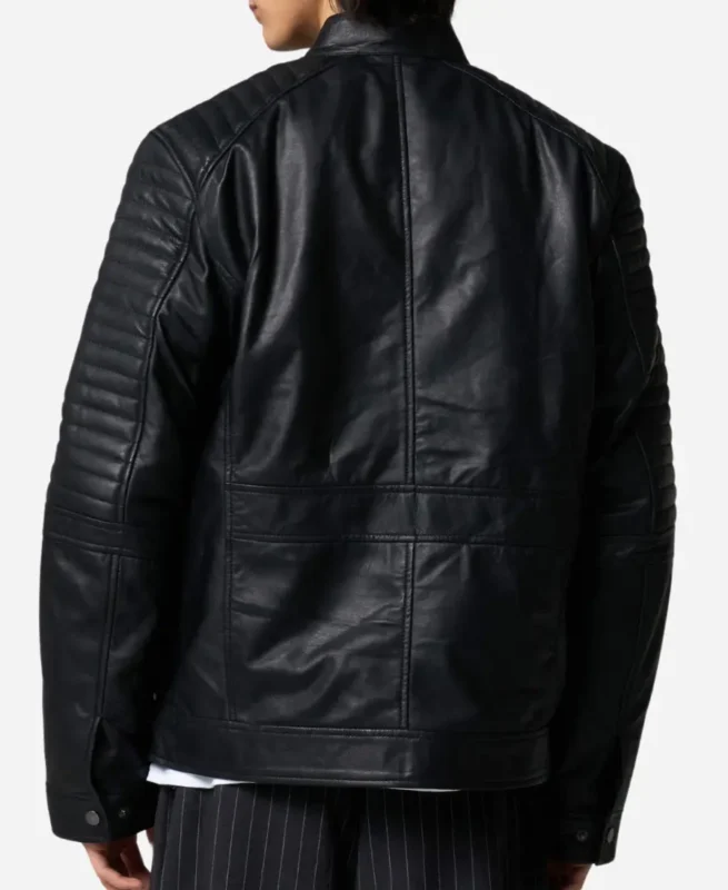Black Leather Racer Jacket