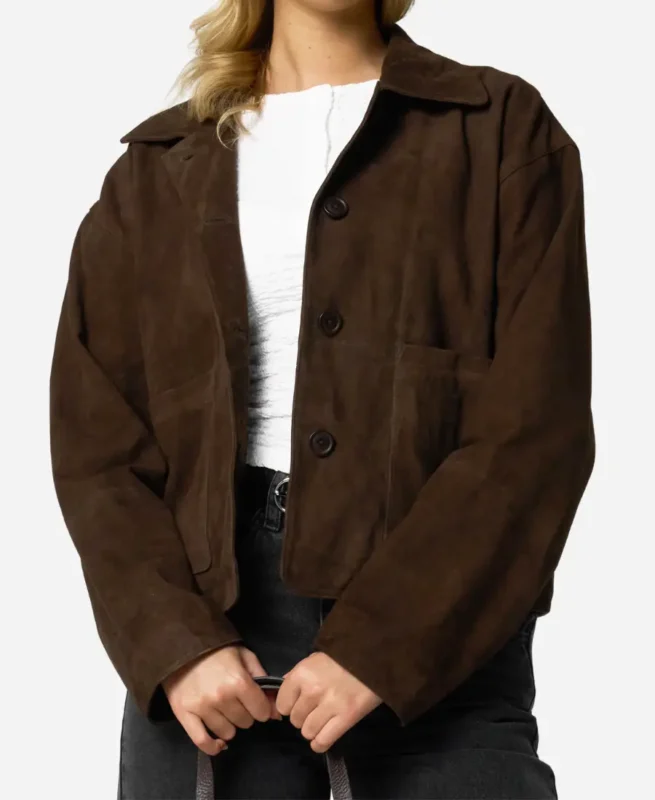 Women’s Brown Suede Leather Jacket