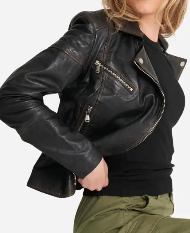 Women’s Leather Biker Jacket