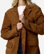 Women’s Tan Suede Blazer
