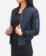 Ava Ma-1 Suede Bomber Jacket