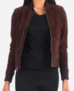 Bliss Suede Bomber Jacket