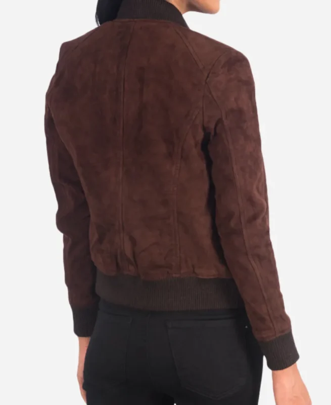 Bliss Suede Bomber Leather Jacket