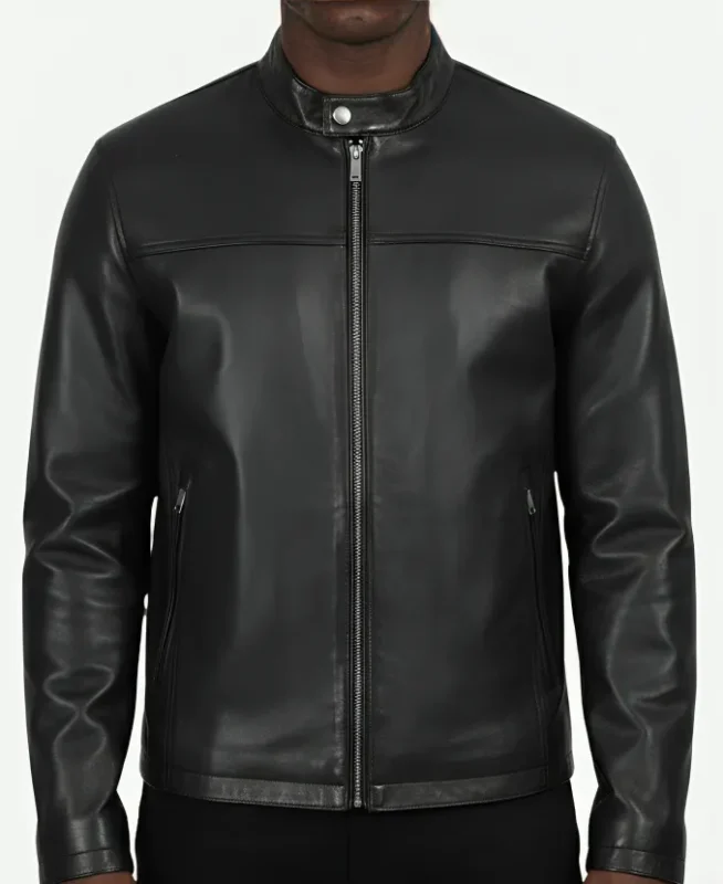 Cafe Racer Black Leather Jacket