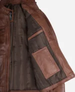 Cafe Racer Dark Brown Leather Jacket For Men