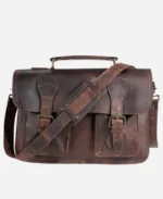 Casual Denver Dark Oak Leather Briefcase
