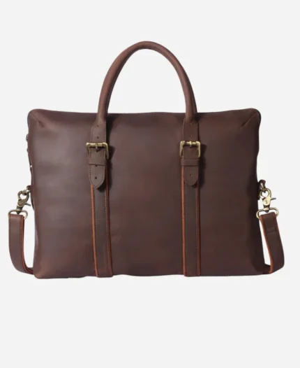 Classic Brown leather Laptop Bag - Popular Jacket