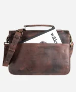 Denver Leather Briefcase -Dark Oak