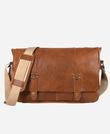 Handmade Leather Messenger Bag - Brown