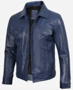 Leather Trucker Jacket For Men