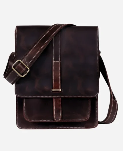 Luxury Brown Leather Shoulder Sling Bag