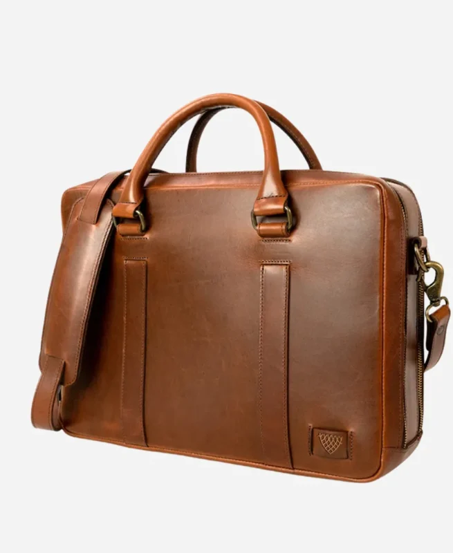 Luxury Business Brown Leather Briefcase
