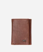 Luxury Leather Trifold Wallet - Brown