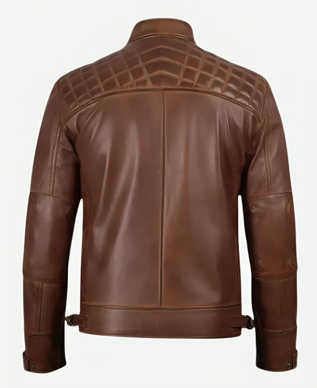 Cafe Racer Dark Brown Leather Jacket