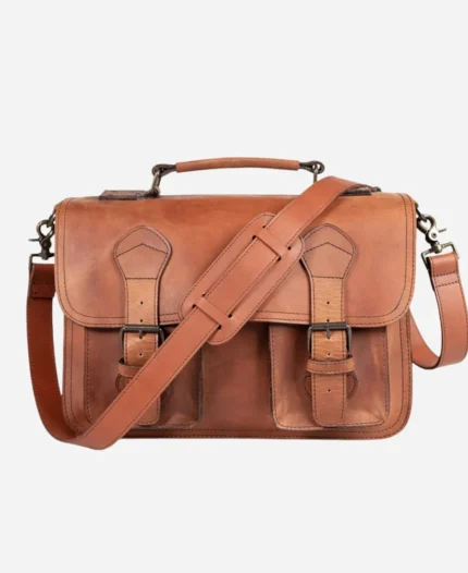 Men's Luxury Brown Leather Briefcase