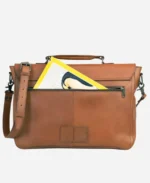 Premium Laptop Brown Leather Messenger Bag