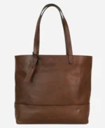 Premium Madison Leather Tote Bag - Brown