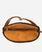 Tumbled Fanny Love 41 Brown Full Grain Leather Crossbody Bag