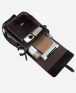 Unisex Luxury Brown Leather Shoulder Sling Crossbody Bag