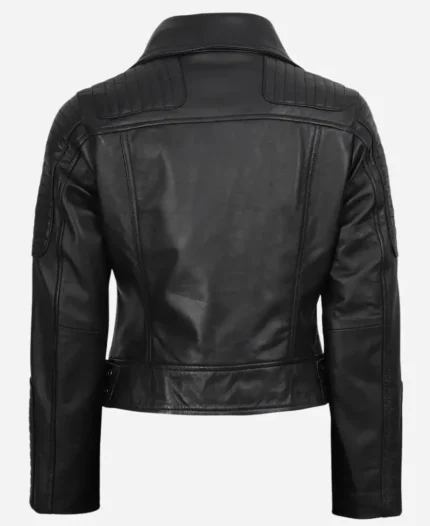 Women Black Biker Style Jacket