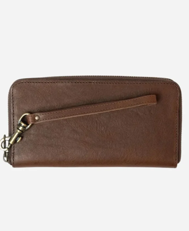 Women Classic Leather Wristlet Wallet