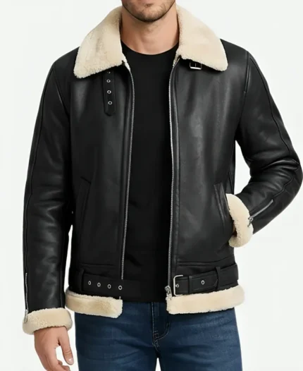 Aviator B3 Shearling Leather Bomber Jacket