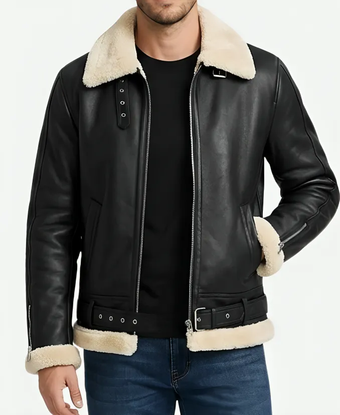 Aviator B3 Shearling Leather Jacket Aviator B3 Shearling Leather Bomber Jacket