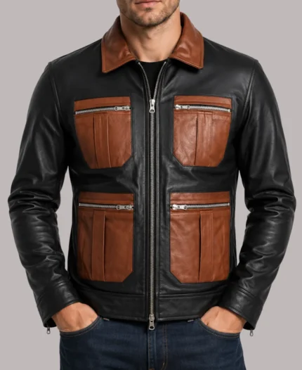 Men's Classic Guarda Stylish Biker Leather Jacket