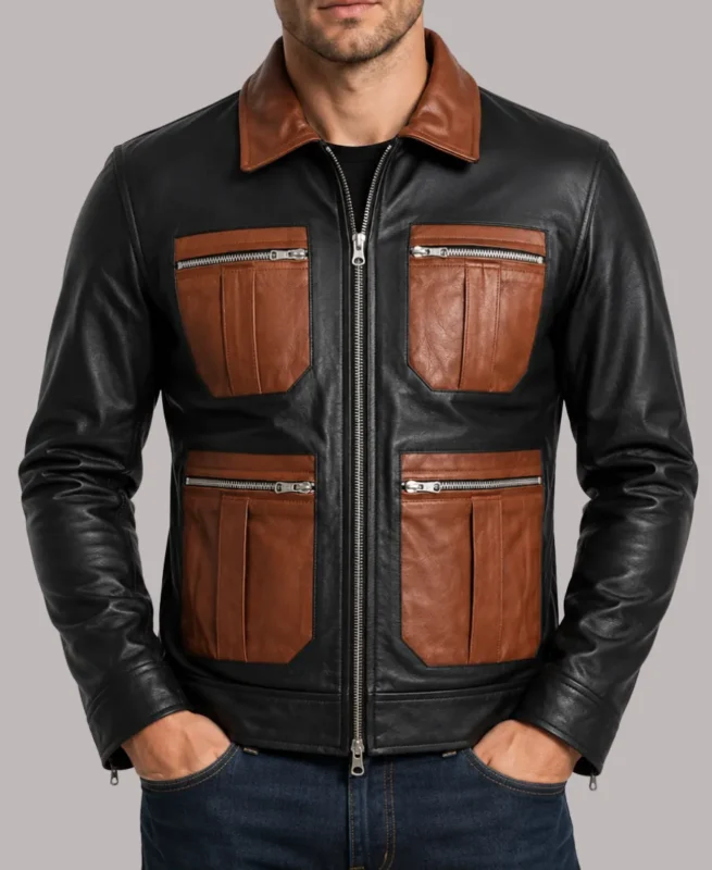 Men's Classic Guarda Stylish Biker Leather Jacket