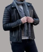 Fashion Biker Black Leather Jacket