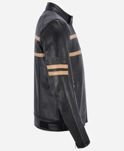 Men’s Cafe Racer Black Retro Biker Leather Jacket