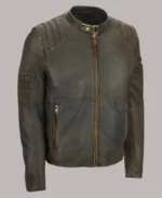 Cafe Racer Distressed Brown Biker Leather Jacket