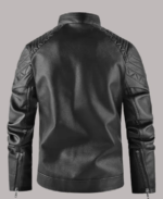 Mens Cafe Racer Black-Leather-Jacket