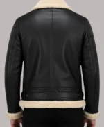 Men's Aviator Shearling Black Leather Jacket