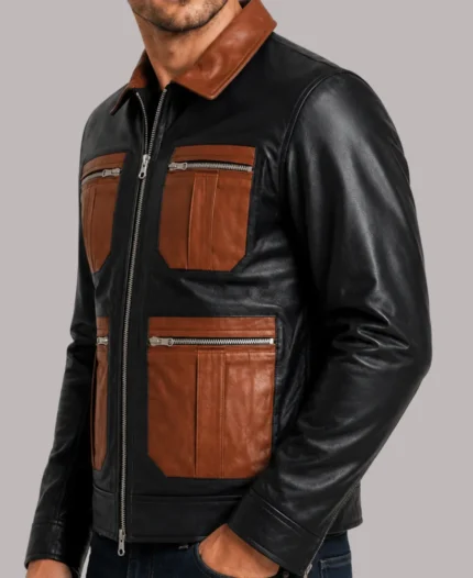 Men's Guarda Stylish Biker Leather Jacket