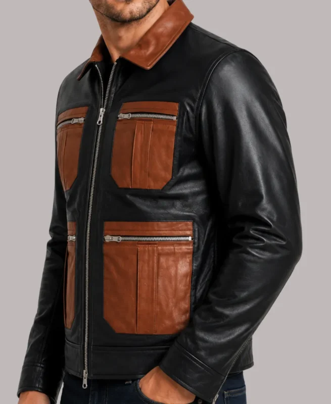 Men's Guarda Stylish Biker Leather Jacket