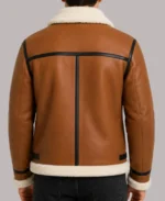 Classic Shearling Brown Bomber Leather Jacket