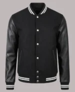 Vaxton Black Striped Varsity Jacket