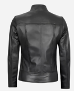 Women’s Amy Cafe Racer Black Real Leather Jacket 
