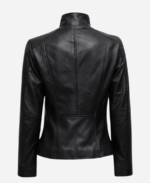 Women’s Flap Closure Arezzo Biker Leather Jacket