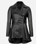 Women’s Peplum Black Leather Jackets