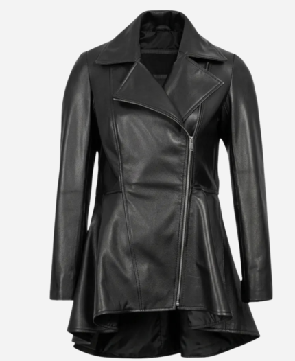 Women’s Peplum Black Leather Jackets