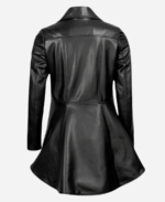 Women’s Peplum Black Real Leather Jacket