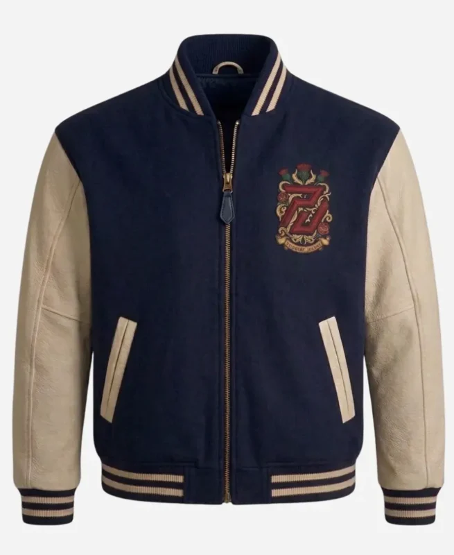 Men's Classic Wool & Leather Varsity Jacket