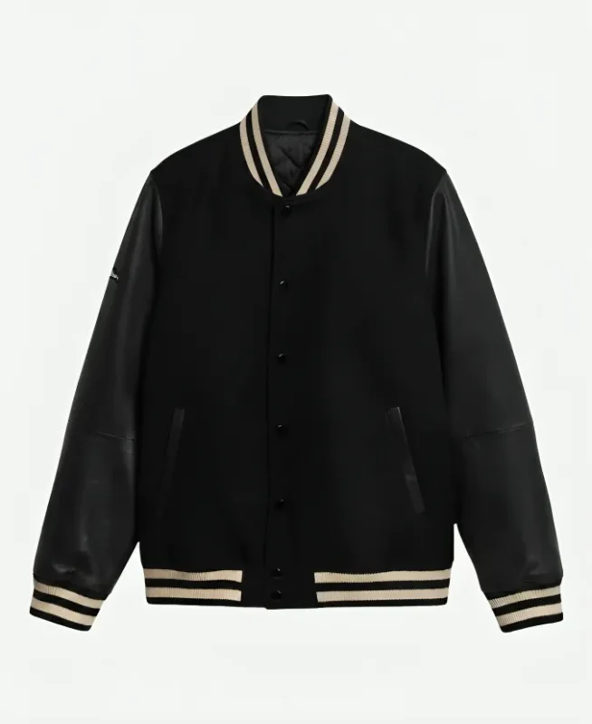 Men's Classic Wool & Leather Varsity Jacket