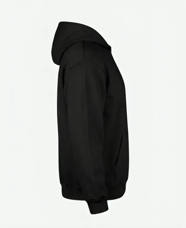 Black Pullover Hoodie for Men | Red Logo – Popular Jacket