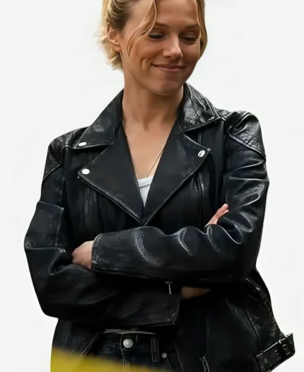 Anna Pigeon S01 Tracy Spiridakos Black Leather Jacket