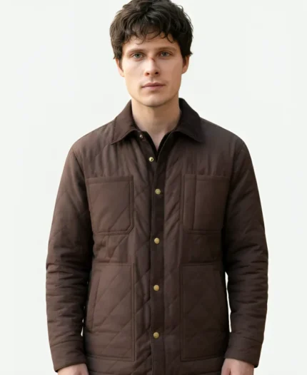 Anna Pigeon Cooper Levy Brown Quilted Jacket