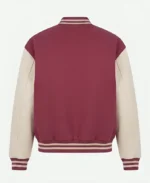 Popular Jacket's Maroon & Cream Varsity Jacket